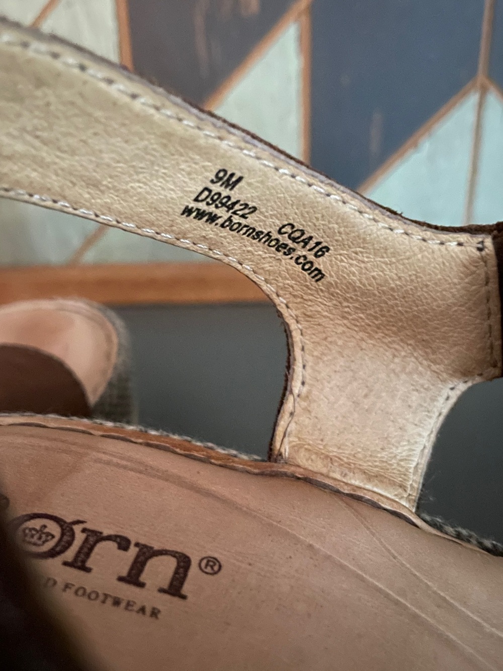 Born Lucee Brown Nubuck Leather Platform Wedge Sandals Hook & Loop 9M - Picture 7 of 16